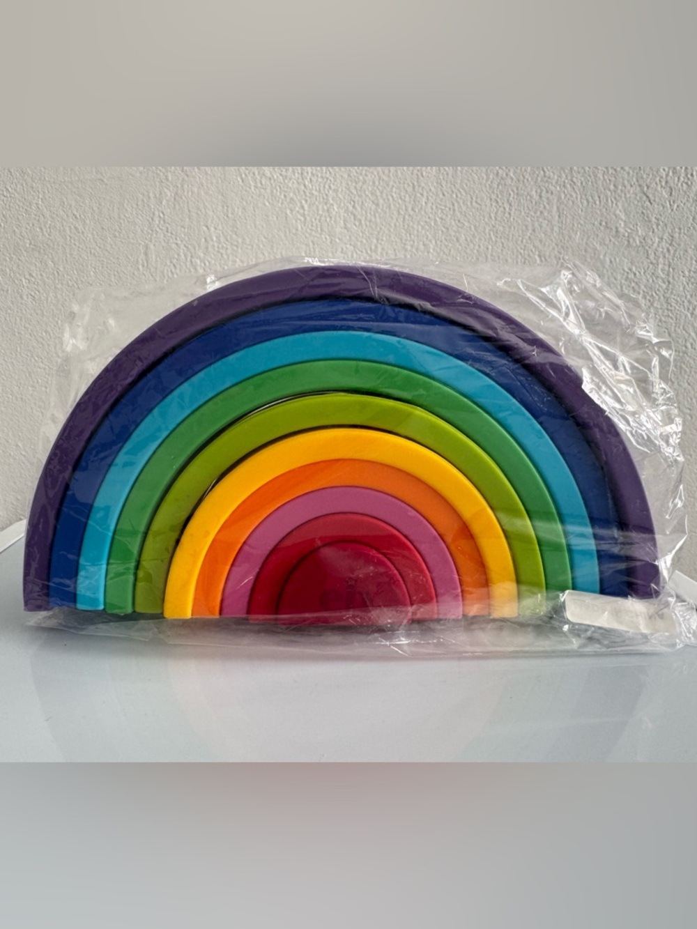 Silicone Rainbow Stacker - Montessori Nesting Puzzle (10 layers)